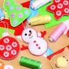 100 Christmas Carrot Nose Wooden Buttons with100 Black Buttons –