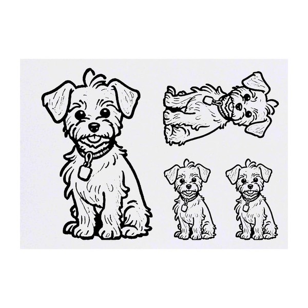4 x 'Yorkie Poo Dog' Temporary Tattoos - Water Resistant,