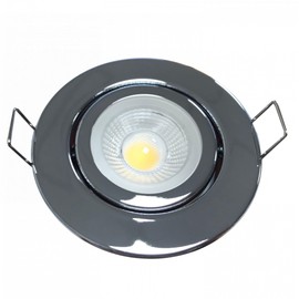 Leyton Lighting ELANXT-4K-CH ElanX Tilt Dimmable 8w LED Downlight, IP20, Chrome, Cool White