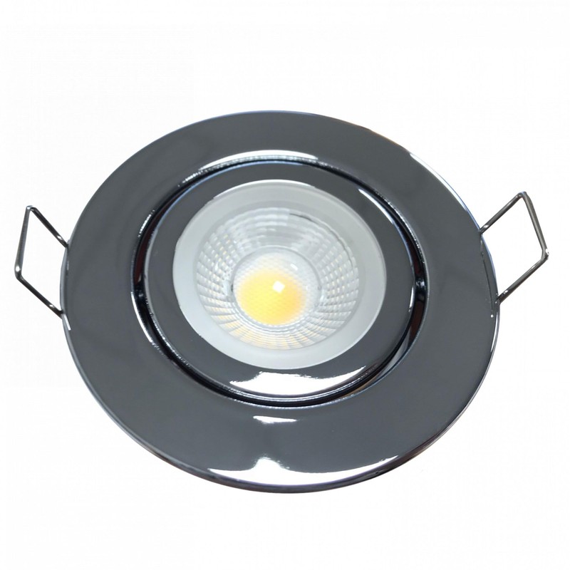 Leyton Lighting ELANXT-4K-CH ElanX Tilt Dimmable 8w LED Downlight, IP20,