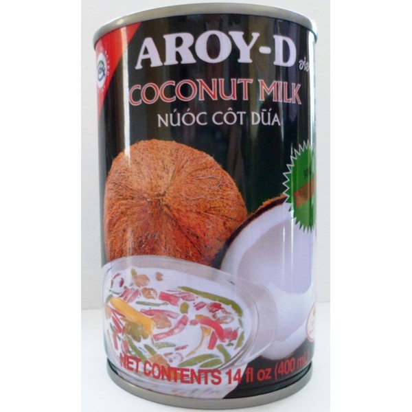 AROY-D Coconut Milk for Dessert Net Wet 14 Oz (Pack of 6)