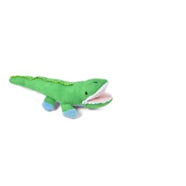 Oscar Newman Alligator Safari Baby Pipsqueak Animal Tiny Toys for Dogs, 7-inch Length Blue