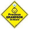 Precious Grandson On Board Car Sign, Grandson On Board Sign,