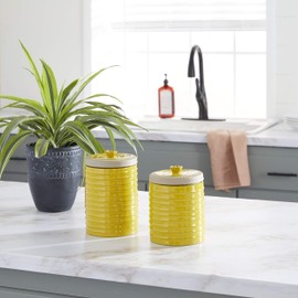 Deco 79 Decorative Jars, S/2 8", 9" H, Yellow
