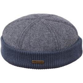 Sterkowski Navy Watch Cap | Woolen Beanie for Men and Women | Docker Hat Sailor Beanie Skullcap Beanie for Men Leon Hat Brimless Hat Watch Cap Skully Hats Vintage Hats for Men 59 cm Gray