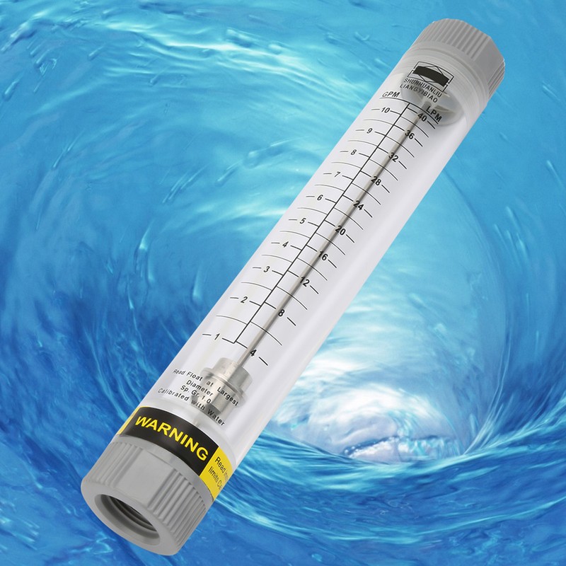 LZM-20G 1-10GPM Acrylic Plexiglass Tube Type Liquid Flowmeter Flow Meter
