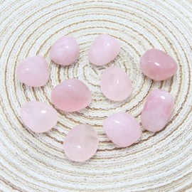 Namzi Brazilian Tumbled Polished Natural Rose Quartz Stones, Crystals and Healing Stones Quartz Bulk for Wicca, Reiki, Healing Energy, Chakra Stones, Witchcraft Supplies(10 Pcs)