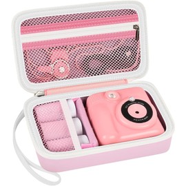 Grapsa Case Compatible with ESOXOFFORE for Dylanto for Anchioo for WEEFUN for GKTZ for Amzelas for Mafiti Instant Print Camera for Kids, Film Camera Storage Holder Organizer Bag (Box Only)- Pink