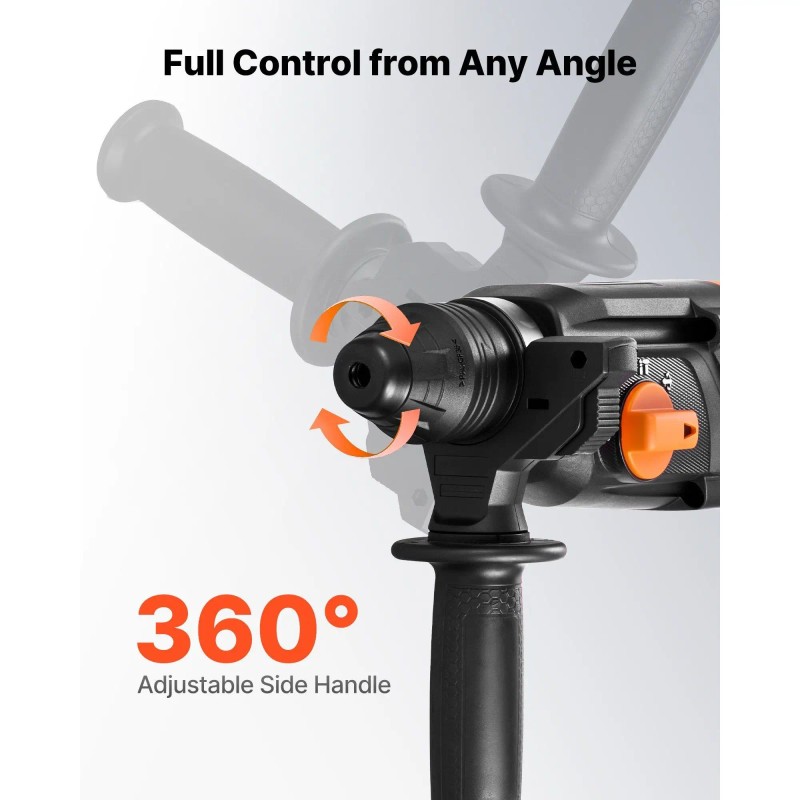 Heavy Duty Electric Corded 1-1/8 SDS-Plus Rotary Hammer Drill with