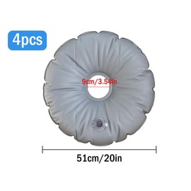 Anlising Umbrella Stand Weight Bag, 4 Pieces Round Flags Weight Bag, Tube Weight, Fillable 10 kg Water or Sand, Water Weight Bag Bag, for Umbrellas, Balcony, Beach, Patio