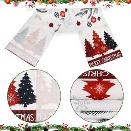 Lemicin Christmas Table Runners Tree - Merry Christmas Table Runner Christmas Dinner Table Decorations for Seasonal Winter Xmas Kitchen Holiday Party 14 x 72 inch