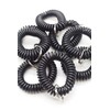 100PCS Black Color Soft Spring Spiral Coil Elastic Wrist Band