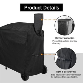 Heavy Duty ZGC-02B Full Length Grill Cover Compatible with Z Grill 700 Serial Wood Pellet Grills and Compatible with ZPG-450A ZPG-550B Grill