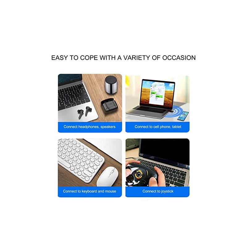 Bluetooth USB Adapter, Bluetooth 5.3 Dongle Transmitter Receiver, Driver Free