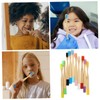 ORFOFE 10Pcs Bamboo Toothbrushes for Soft Bristles for Gentle Oral