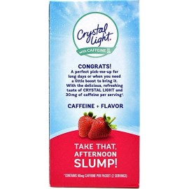 Crystal Light On The Go Wild Strawberry With Caffeine Drink Mix, 10-Pk