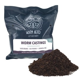Arcadia Garden Products Worm Nerd Worm Castings, Natural Soil Additive for Lawns, Gardening and Potted Plants, 3 Quarts, Black (WN05) ***Cannot Ship to Hawaii***