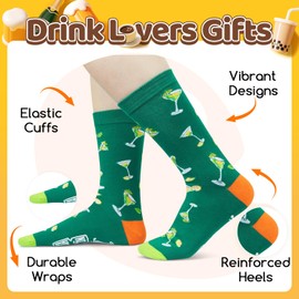 Zmart Margarita Gifts for Women - Socks for Margarita Tequila Lovers, Funny Cocktail Socks, Tequila Stocking Stuffers