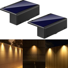 NFESOLAR Entrance Light, Solar Light, Outdoor, Security LED, Garden Light, Wide Range of Irradiation, Waterproof, IP65, Entryway, Garden, Parking Lot, Automatic Flashing, High Brightness, Warm Light