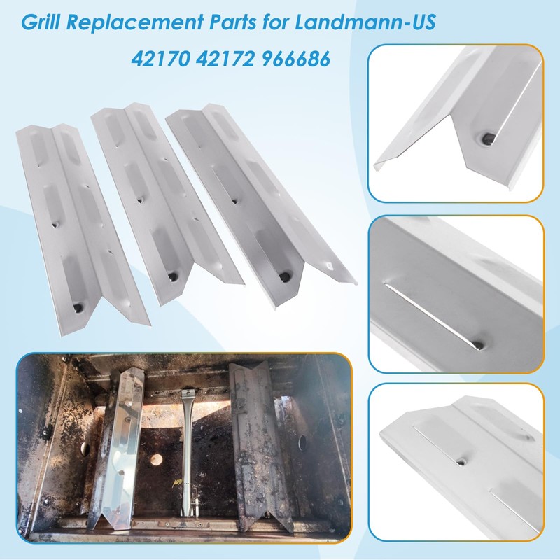 BBQration Grill Replacement Parts for Landmann US 42170 42172 966686,