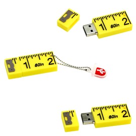 Ruler USB Flash Drive for Students - Cool Flash Drive - Ruler Pen Drive - Back to School Thumb Drive - Fun USB - Cool Pen Drive for School - 16 GB Storage (Yellow Ruler)