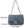Farcauo Denim Shoulder Bag Trendy Jeans Handbags Denim Handbag with