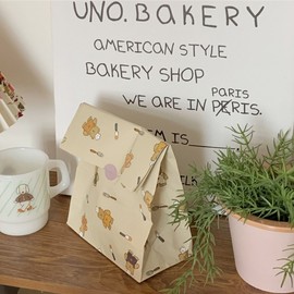 Bungeoppang Popcorn Kraft Paper Bag Teddy Bear Bag (1pc) 25ea