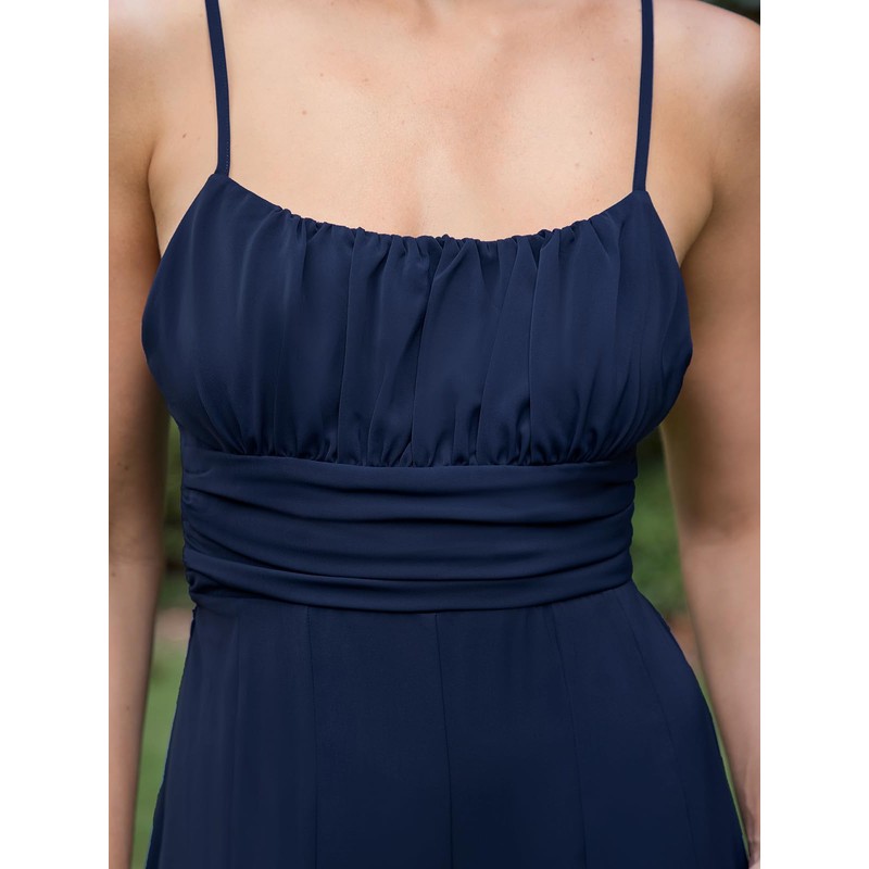 CUPSHE Women's Jumpsuit Sleeveless Ruffle Overall Cutout Tie Wide Leg