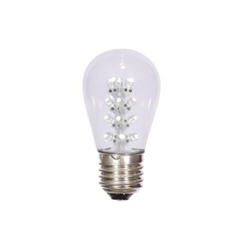 Vickerman 687369-1 watt 130 volt S14 Medium Screw Pure White Transparent LED (5 pack) Christmas Light Bulbs (X14ST1P-5)