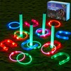 Liliful 20 Pcs Ring Toss Glow in Dark Games Valentines