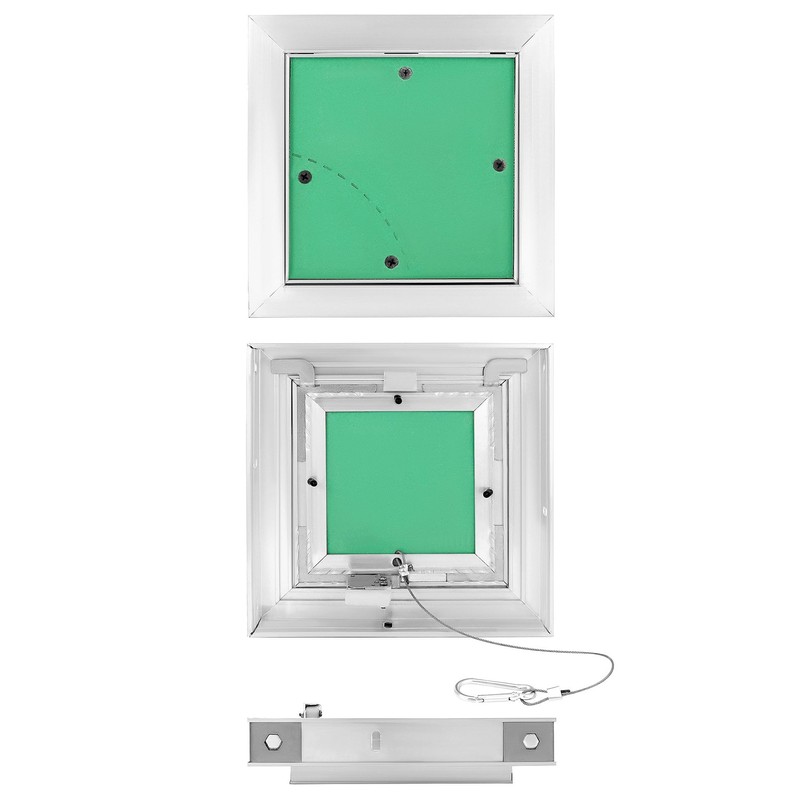 QWORK® Inspection flap drywall 15 x 15 cm, aluminium frame