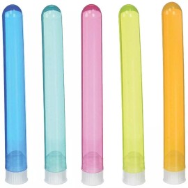 Karter Scientific 16x125mm Color Test Tubes w/ Flange Caps, PP, Round Btm, 17ml Vol. (Pack 25)