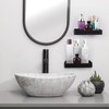 Z metnal Small Glass Bathroom Shelves, Matte Black Floating Shelf,
