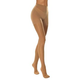 Vivisence Women's Tights Modelling 40 DEN With Invisible Toe Reinforcement Corrective Panties Shaping Belly Hips Buttocks Thighs, Beige,M