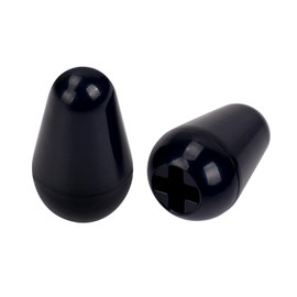 Banworks Guitars 5-Way Toggle Switch Tip Imperial 4.9mm (3/16") Pickup Selector Switch Caps Switch Knob for USA Fender Stratocaster Strat Telecaster Tele Electric Guitars Pack of 2 JT/DWQM-04 Black