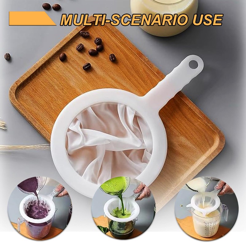 3 Pcs Fine Mesh Strainer, Plastic Sieve Nylon Ultra Fine