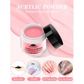 EBANKU Acrylic Powder Set, 24 Colors Acrylic Powder Professional Acrylic Nail Powder for Nail Acrylic Extension, Nail Carving, Long-Lasting, No Nail Lamp Needed