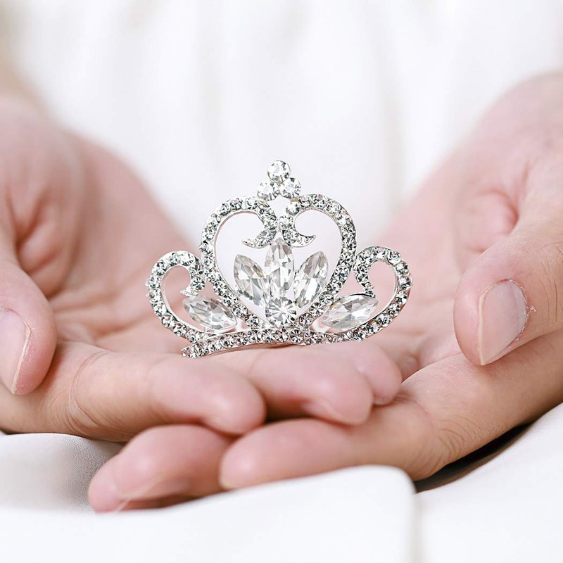 Yean - Tiara para novia, con peine para boda, diseño