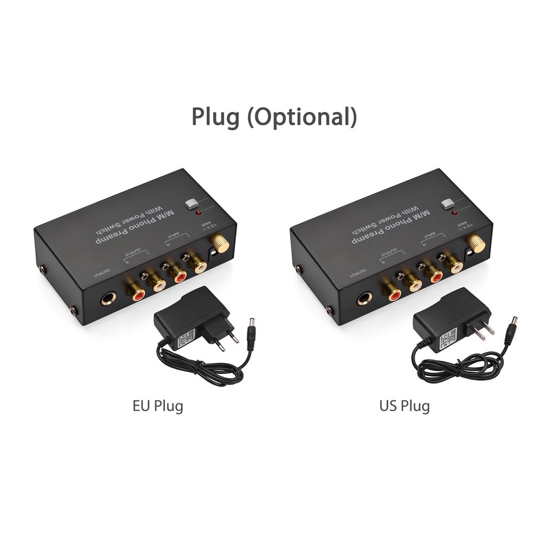 M/M Phono Preamp with Power Switch Ultra-compact Phono Preamplifier Turntable