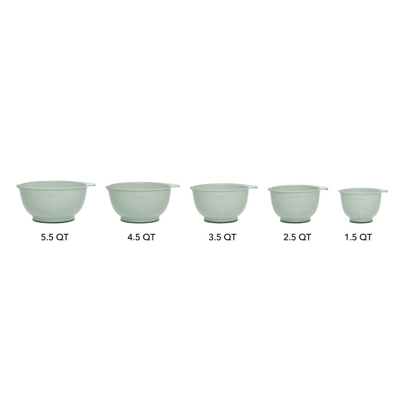 KitchenAid Classic Mixing Bowls, Set of 5, Pistachio