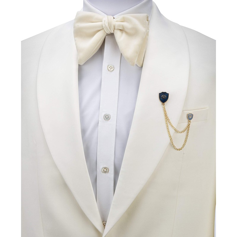 an KINGPiiN Lapel Pin for Men Shield with Crown Symbol