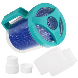 Inline Pool Leaf Canister, Pool Leaf Catcher for Pool Vacuum with 2 Skimmer Socks, for Pool Spa Swimming Pool Cleaner