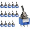VIBICCK 15PCS SPST Mini Toggle Switch Miniature ON/ON 2 Pin