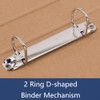 D Shape Ring Binder Mechanism, 2 Ring Metal Ring Binder