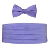 Poly Satin Bow Tie and Cummerbund Set (Porto Lavender)
