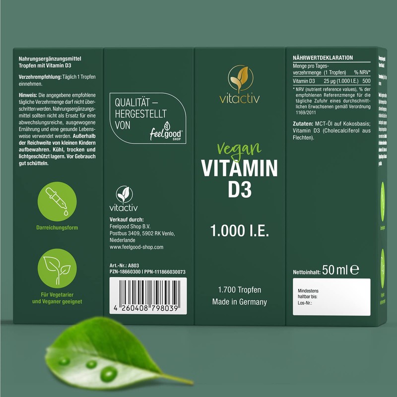 VITACTIV Vitamin D3 Drops - For Bones, Muscles & Immune