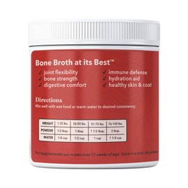 Wild Acre Premium Beef Bone Broth for Dogs – High Protein + Collagen Enhanced with Mushroom Blend for Strong Bones, Joint Flexibility, Digestive Comfort, and Immune Support - Natural Dog Food Topper