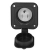2 Pole 3 Wire Flange Power Inlet Straight Blade Receptacle