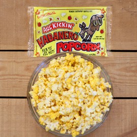 ASS KICKIN' Habanero Microwave Popcorn Bags - 6 Pack - Ultimate Spicy Popcorn Gourmet Gift - Makes a Great Movie Theater Popcorn or Snack Food for Movie Night