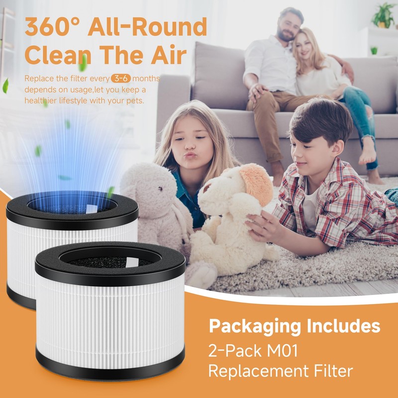 M01 Air Filters Compatible with MOOKA M01 HEPA H13 Filter